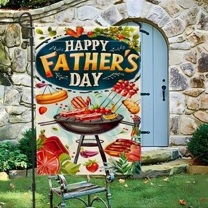 Garden Flag - HAPPY FATHERS DAY, Double-Sided, Polyester, NEW